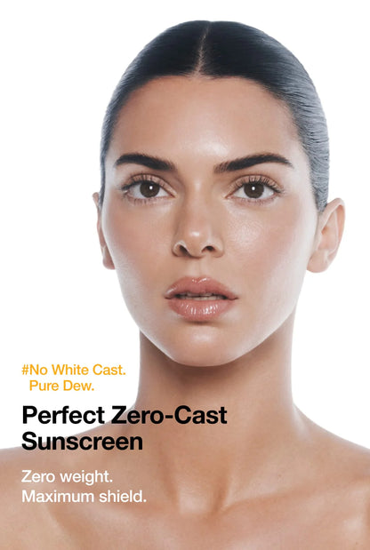 Zero-cast moisturizing finish sunscreen