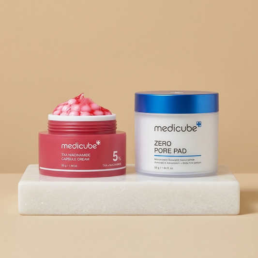 MEDICUBE zero pore pads + TXA Niacinamide Capsule Cream